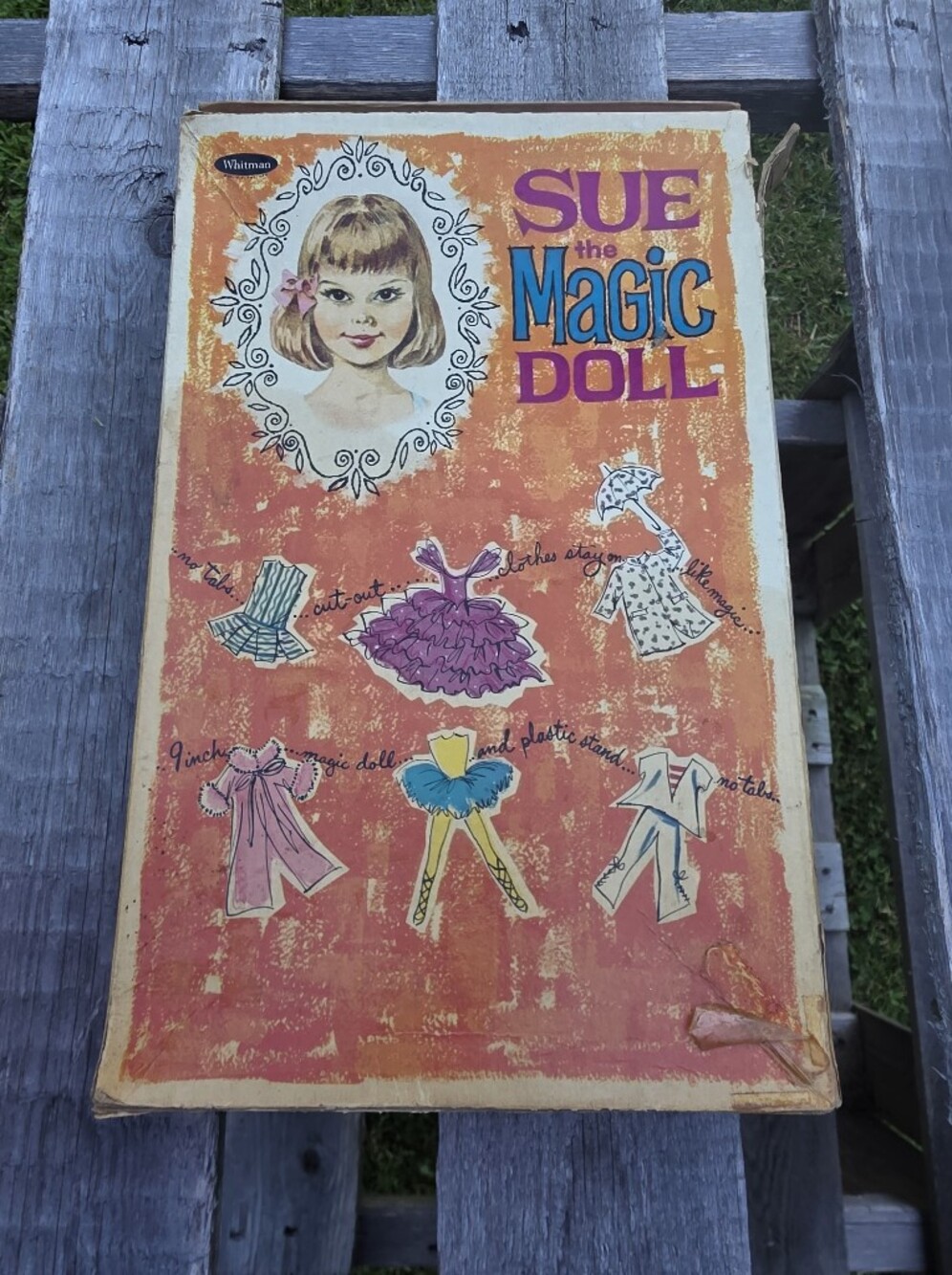Vtg 1964 Sue the Magic Doll Paper Doll Set By Whitman 13" x 8" Sold as is